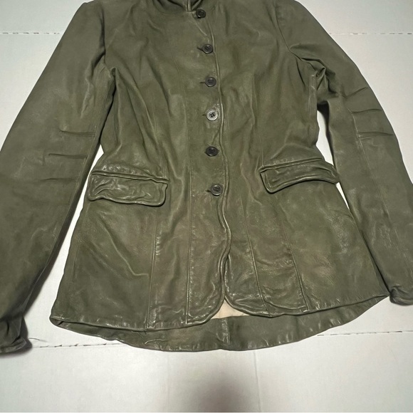 Jakett New York Leather jacket olive green - Picture 3 of 13